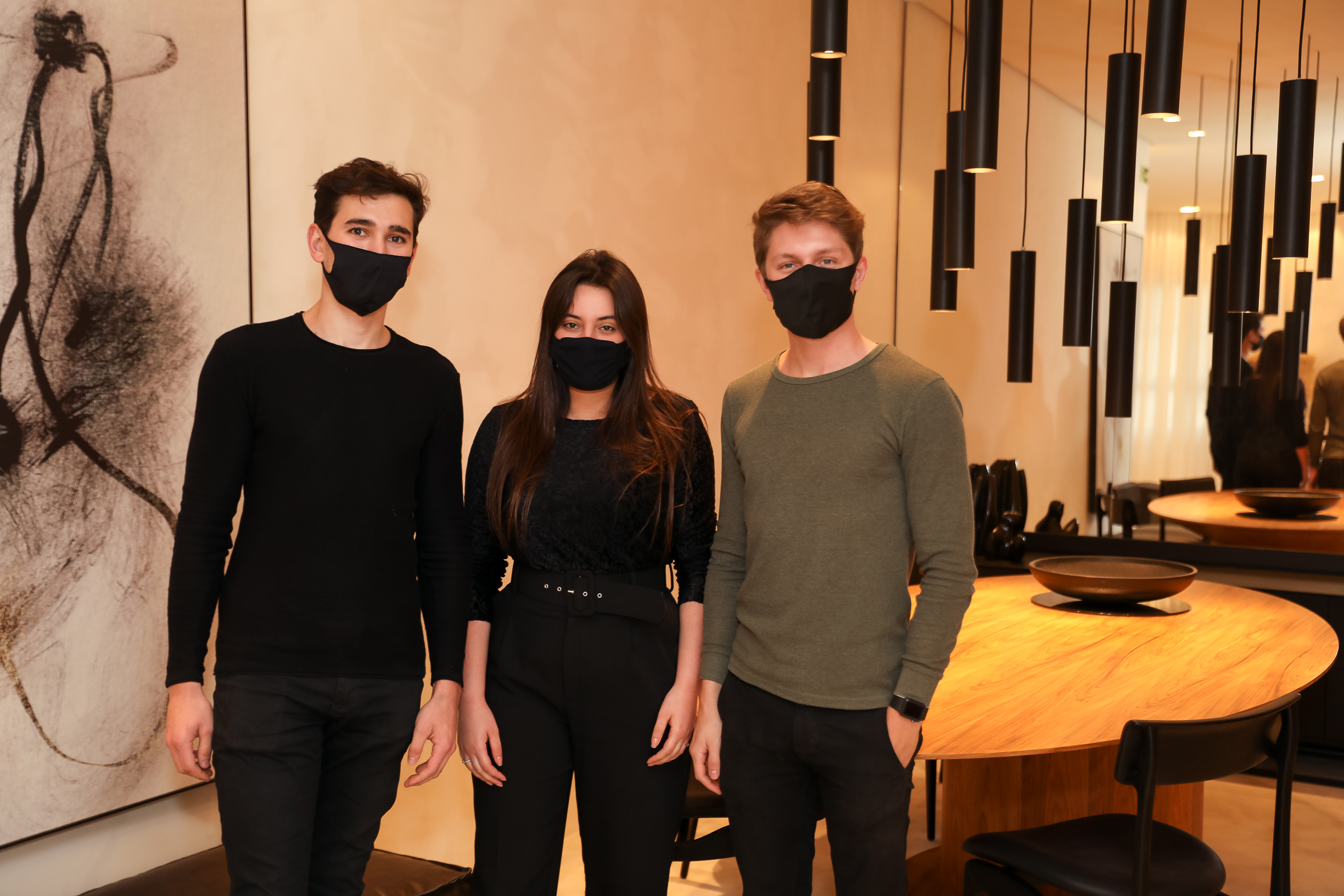 Henrique Nader, João Vítor e Gabrielle Molina.